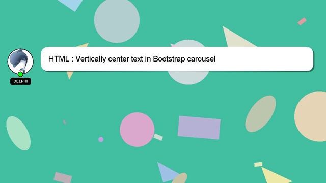 HTML : Vertically center text in Bootstrap carousel смотреть онлайн