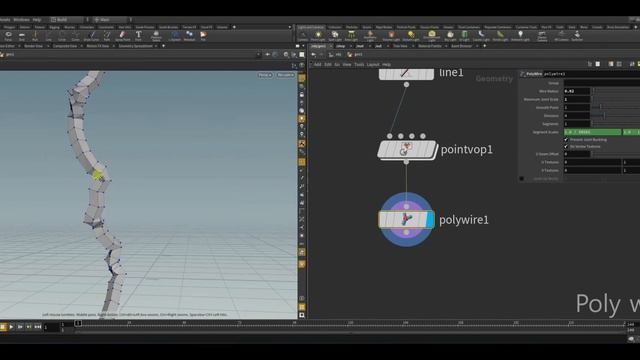 Houdini poly wire node tutorial (RUS) смотреть онлайн