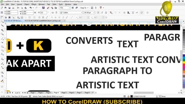 Corel DRAW Shortcut keys Top 80 Corel DRAW X7 X8 Shortcut keys by How to CorelDRAW смотреть онлайн