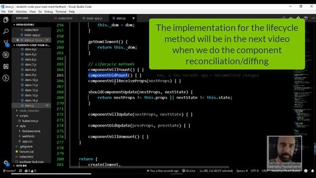 11 - Code Your Own React - Class Component Lifecycle Method Overview смотреть онлайн