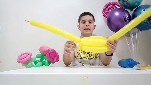 Как сделать корзину с розами из воздушных шаров. смотреть онлайн