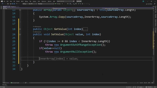 Array SetValue and GetValue смотреть онлайн