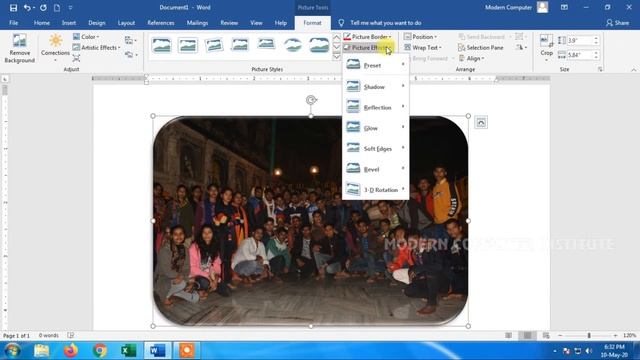Illustrations Group Insert Picture & Picture Tools Format Microsoft Office Word 2016 Video Class 18 смотреть онлайн