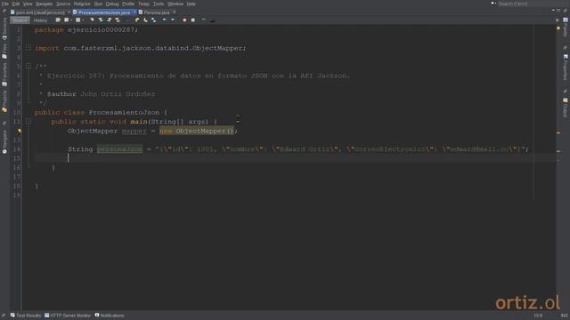 Java - Ejercicio 287: Procesamiento de Datos en Formato JSON con la API Jackson смотреть онлайн