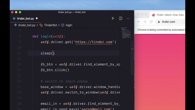 Automate TINDER with Python tutorial смотреть онлайн