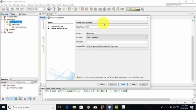 How to create a java project and a JFrame on netbeans смотреть онлайн