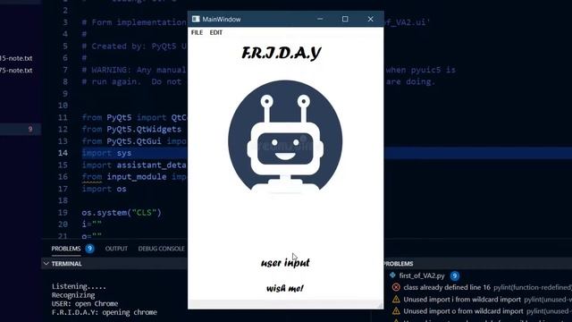 TONY DESKTOP VOICE ASSISTANT (a.k.a F.R.I.D.A.Y) | PYTHON 3.8.5 and PyQt5 смотреть онлайн