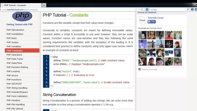 How to create and use PHP constants - w3schools смотреть онлайн