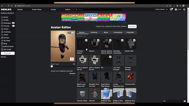 Roblox Outfit: How To Make Akame (Akame Ga Kill)