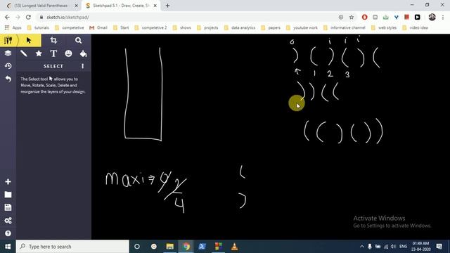 Longest Valid Parentheses (stack version)|| leetcode 32 || leetcode hard || c++ solution смотреть онлайн