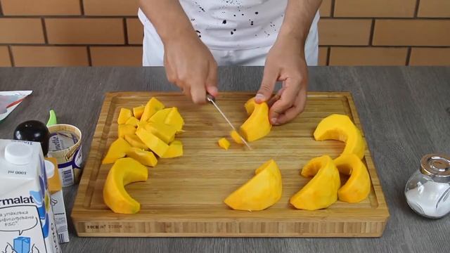 Крем суп из тыквы со сливками (диетический, веганский) в мультиварке рецепт смотреть онлайн