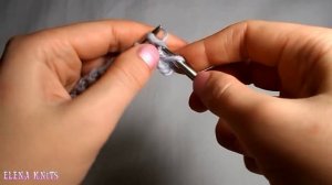 Вязание спицами  Двойная полая резинка