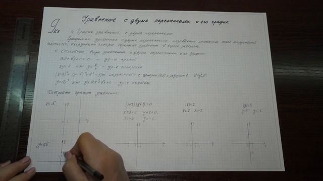 9кл #16 Уравнение с двумя переменными и его график. Алгебра. Математика смотреть онлайн