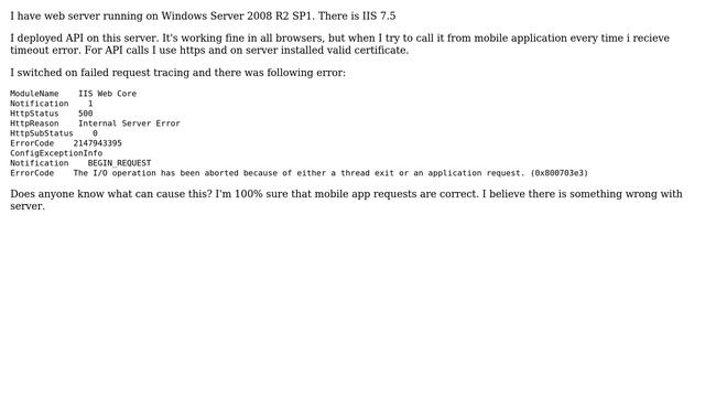 DevOps & SysAdmins: IIS I/O operation error (Status 500) смотреть онлайн