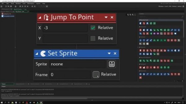 Game Maker Studio2: Character Animation Idle, Walk and Run & Facing & Drag and Drop DnD