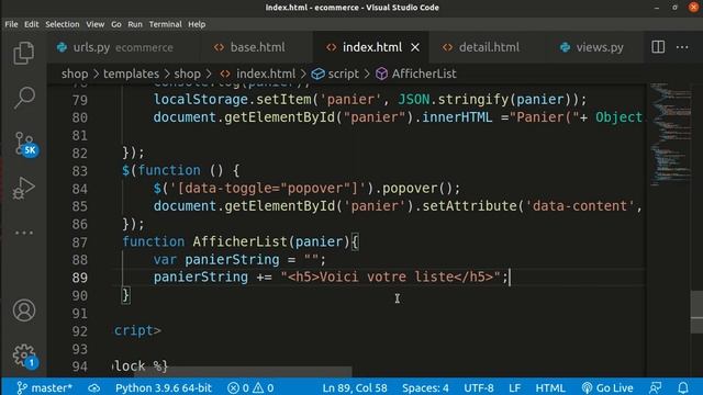 Site E-commerce django python afficher les produits dans le popovers du panier #13 смотреть онлайн