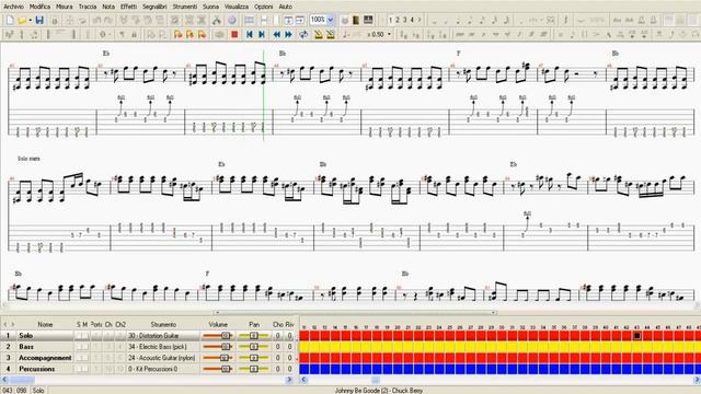 Chuck Berry - Johnny Be Goode / Guitar Tab HD смотреть онлайн