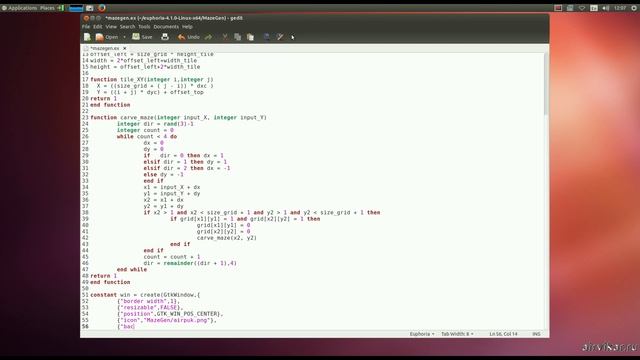 OpenEuphoria: Maze (wrapper EuGTK) смотреть онлайн