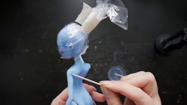 The Jellyfish - I Made The Prettiest, Glowing In The Dark, Underwater Creature - OOAK Doll Figurine