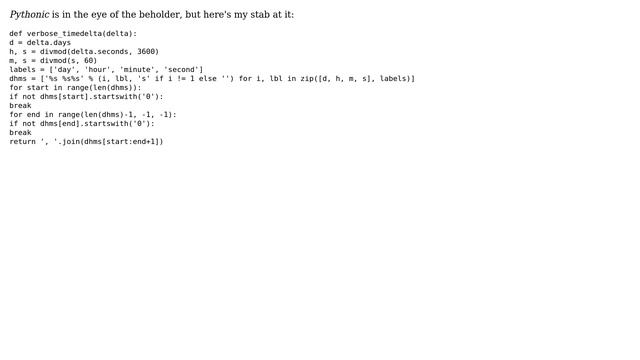 Code Review: Efficient human readable timedelta (3 Solutions!!) смотреть онлайн