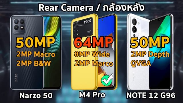 realme Narzo 50 vs Poco M4 Pro vs Infinix Note 12 G96 смотреть онлайн