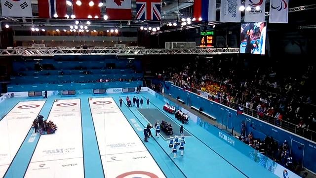 Награждение спортсменов медалями (Паралимпиада, г. Сочи, ''Ледяной куб'', 15.03.2014 года), 1 часть смотреть онлайн