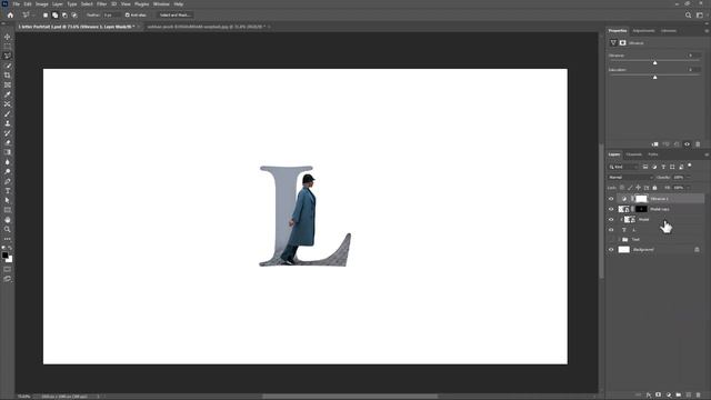 Letter (L) Portrait Design Tutorial in Photoshop смотреть онлайн