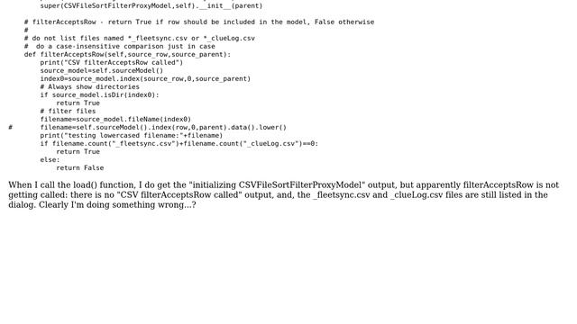 GIS: PyQt QFileDialog custom proxy filter not working смотреть онлайн