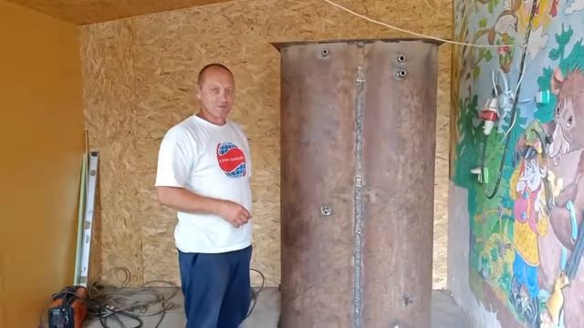 Буферная ёмкость (теплоаккумулятор) из коровьих корыт смотреть онлайн