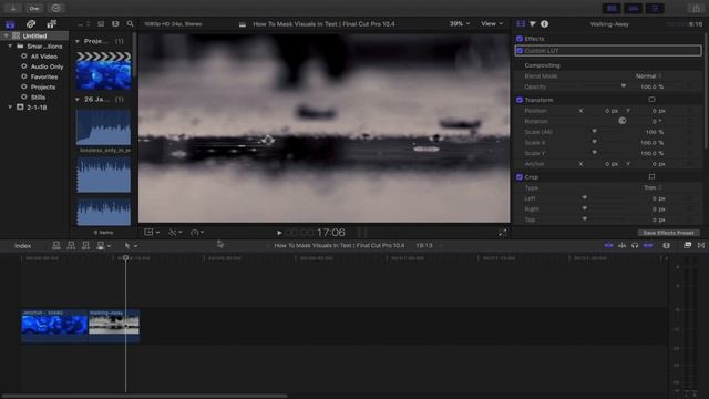 How To Mask Visuals In Text | Final Cut Pro X Tutorial смотреть онлайн