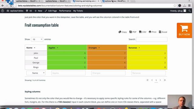 How to color and style columns in WordPress Tables - wpDataTables plugin смотреть онлайн