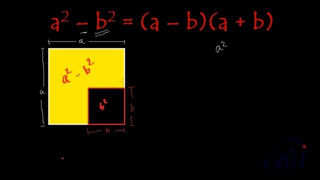 a square minus b square - a^2 - b^2 - Geometrical explanation and Derivation смотреть онлайн
