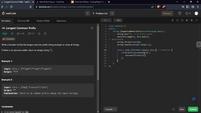 Longest Common Prefix | String | Leet Code | Easy approach for beginners смотреть онлайн