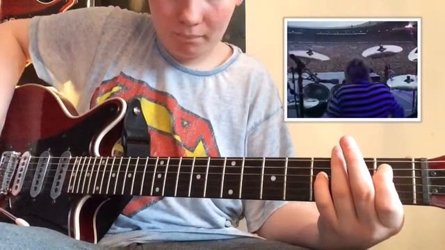 30th Anniversary of Queen live at Wembley - Who Wants To Live Forever Guitar Solo Cover смотреть онлайн