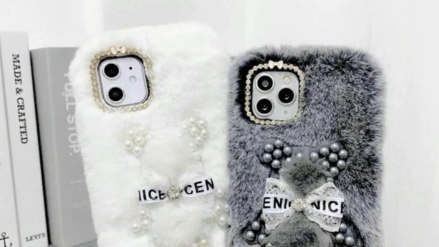 Bear Fuzzy Plush Case For iPhone 12 Pro 11 XS Max | Cute warm cartoon Soft cover смотреть онлайн