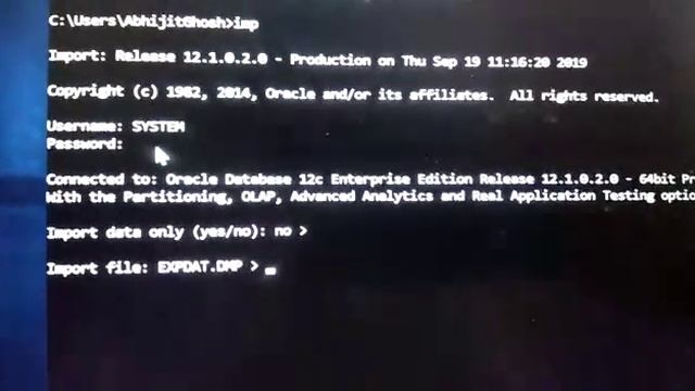 How to import .dmp file into Oracle DB смотреть онлайн