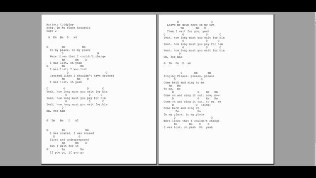 0835 - In my place - Coldplay - Capo 2 смотреть онлайн