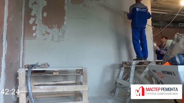 Механизированная штукатурка - стена за 1 час смотреть онлайн