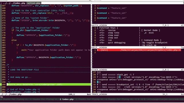 Basic php debugging with vim and xdebug смотреть онлайн