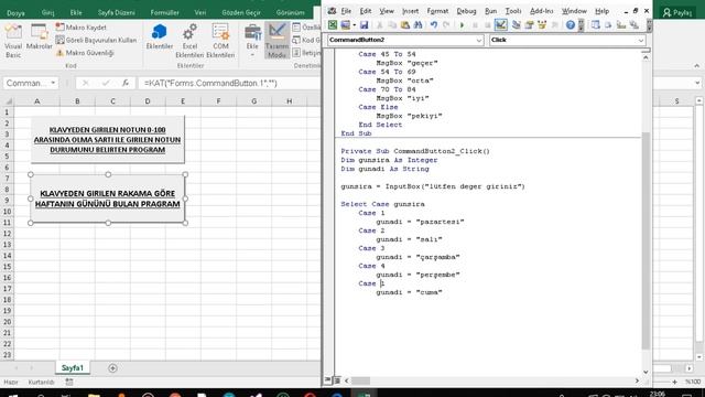 Microsoft Excel VBA InputBox Select Case Uygulamalı Konu Anlatım İleri Excel 35.Ders смотреть онлайн