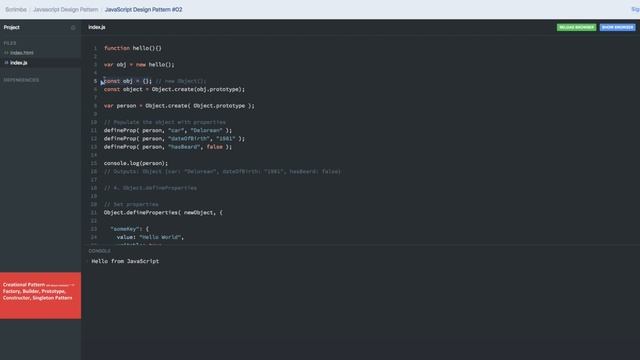 JavaScript Design Pattern #02 смотреть онлайн