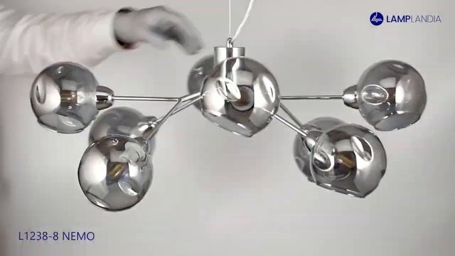 Подвесная люстра Lamplandia Nemo L1238-8 NEMO, E14*макс 40Вт смотреть онлайн