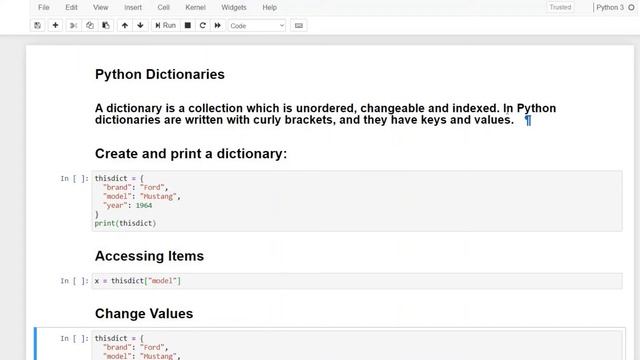 Python Dictionary смотреть онлайн