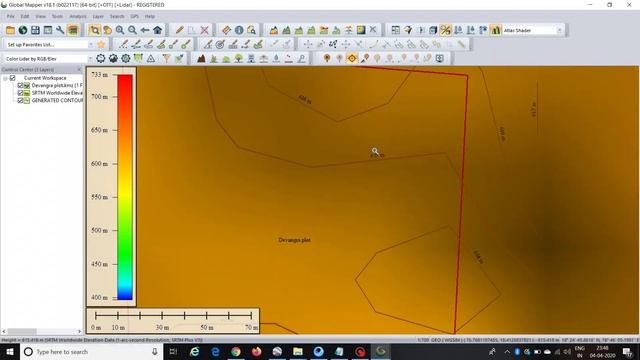 How to create contour by Global Mapper & Export to CADD Drawing смотреть онлайн