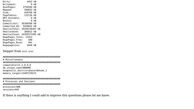Why only ~half of RAM is used by Oracle on Linux server? смотреть онлайн