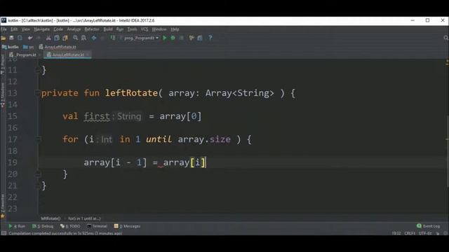 array left rotate in kotlin смотреть онлайн