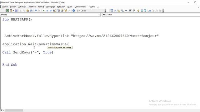 Envoyer via WhatsApp avec VBA EXCEL смотреть онлайн