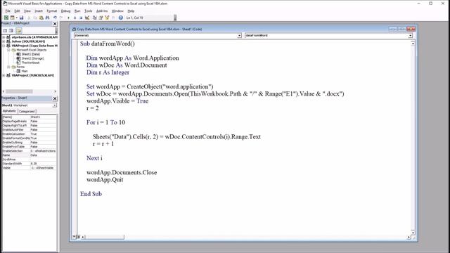 Copy Data from Microsoft Word to Excel using Excel VBA смотреть онлайн