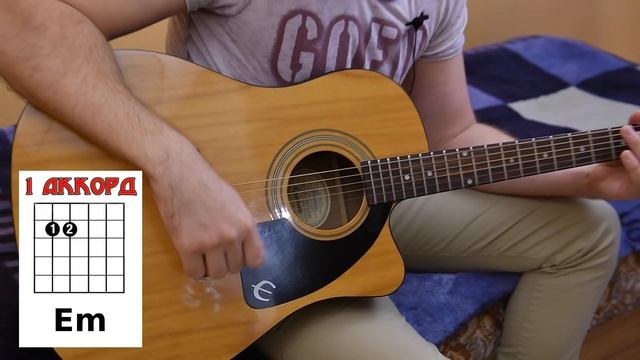 УРОКИ ГИТАРЫ ДЛЯ НАЧИНАЮЩИХ С НУЛЯ - 1 УРОК (Первые Аккорды,Простой Ритм) смотреть онлайн