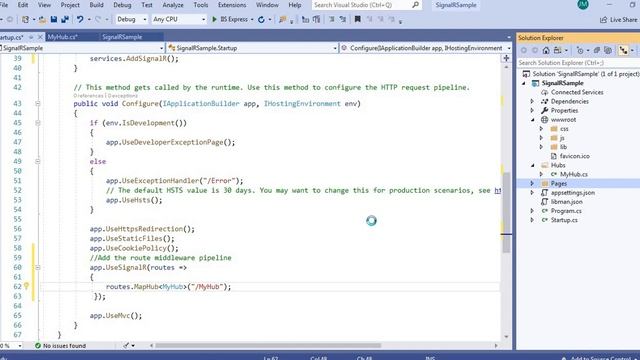 Real time web application using Microsoft Razor pages and Signal R with steps смотреть онлайн